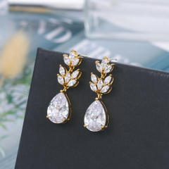 AAA cubic zircon wedding drop earrings