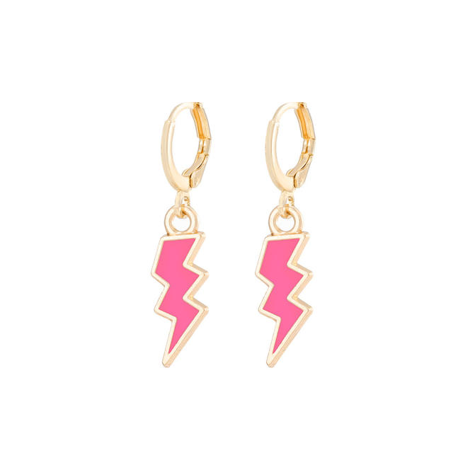 Ins style lightning pendant earrings