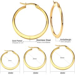 Occident fashion heart stainless steel earrings hoop earrings