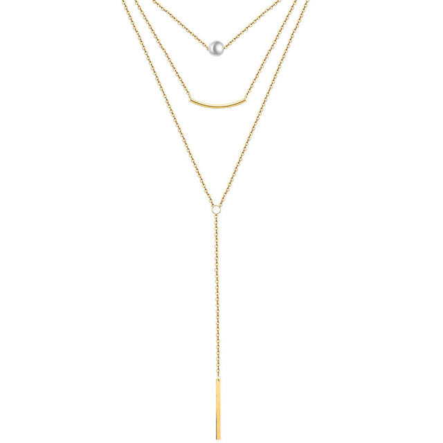 Dainty stainless steel layer necklace