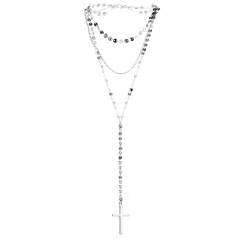 Vintage Cross stainless steel necklace lariet necklace