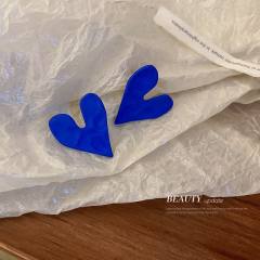 S925 needl blue color series earrings