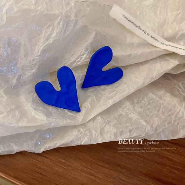 S925 needl blue color series earrings