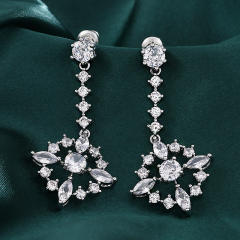 AAA cubic zircon dangle earring
