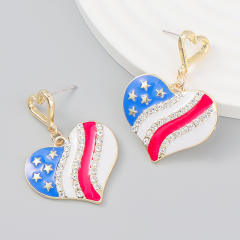 Boho star shaped diamond earrings