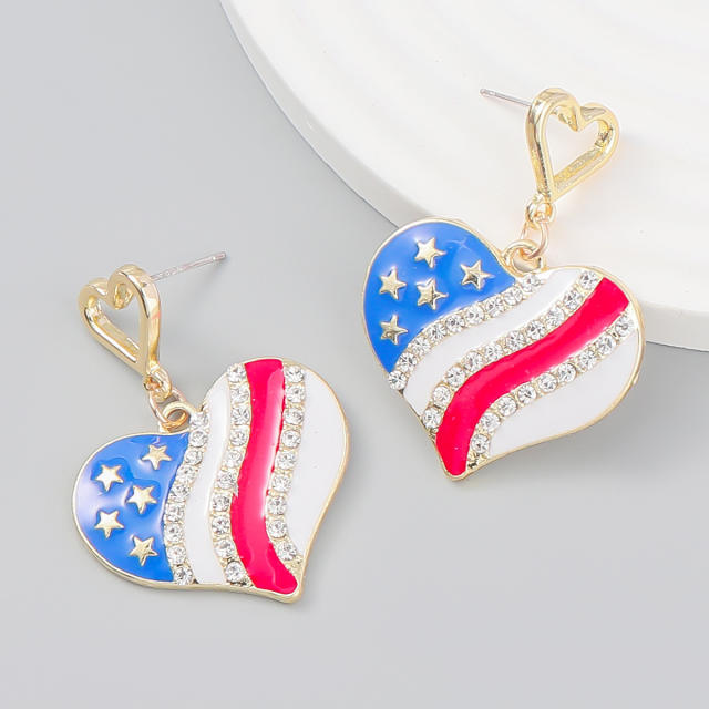 Boho star shaped diamond earrings