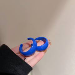 S925 needl blue color series earrings