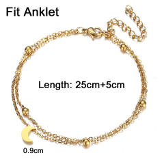 Two layer dainty stainless steel bracelet
