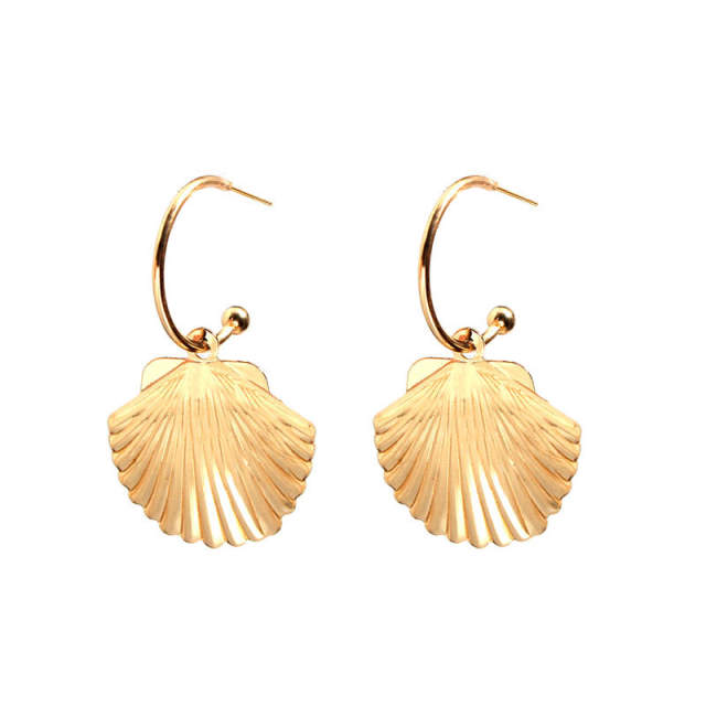 Vintage shell butterfly dangle earrings