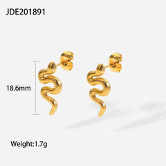 18KG stainless steel snake ear studs