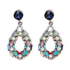 Hollow drop statement earrings