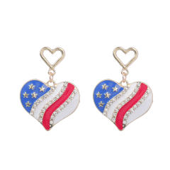 Boho star shaped diamond earrings