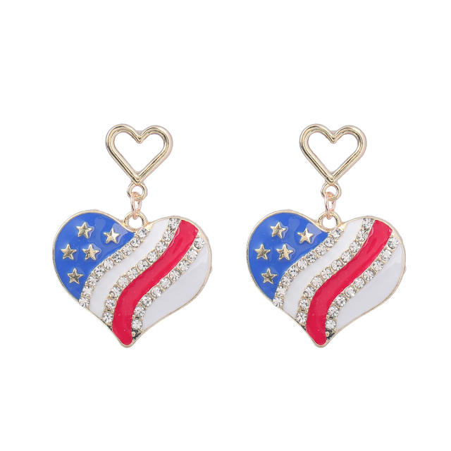 Boho star shaped diamond earrings