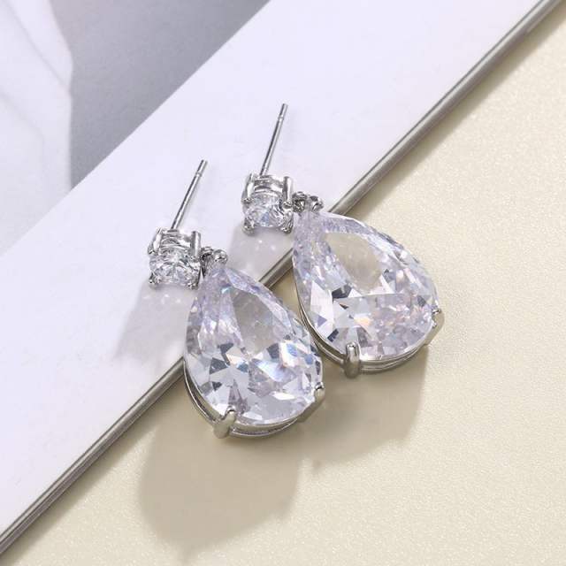AAA cubic zircon drop earrings