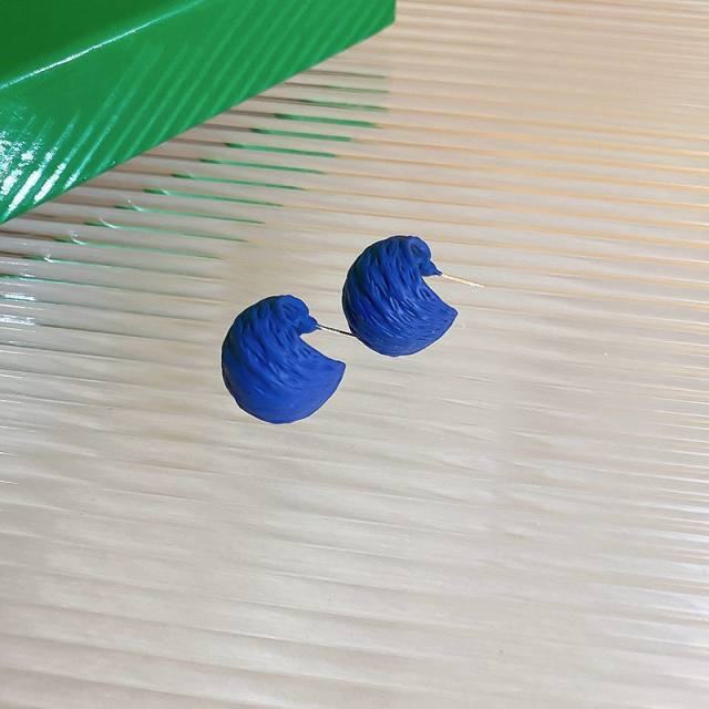 S925 needl blue color series earrings