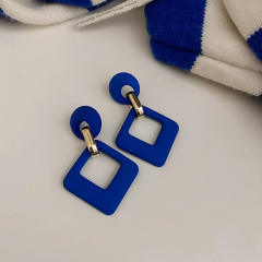 S925 needl blue color series earrings