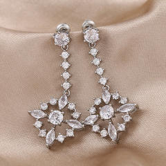 AAA cubic zircon dangle earring