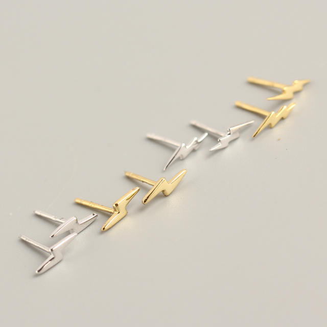 S925 lightning stud earrings