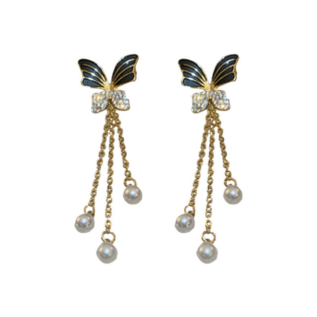 Butterfly tassel earrings