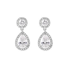 Cubic zircon drop earrings