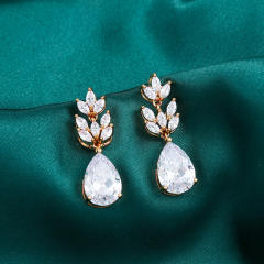 AAA cubic zircon wedding drop earrings