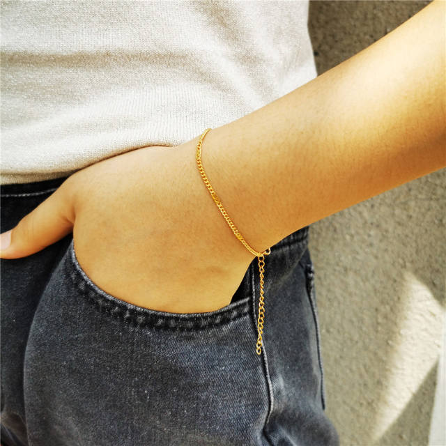 Easy match dainty stainless steel bracelet