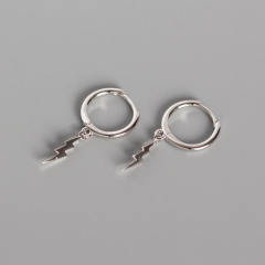 S925 lightning drop huggie earrings