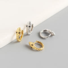 S925 snake huggie earrings