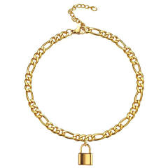 Figaro chain charm stainless steel anklet