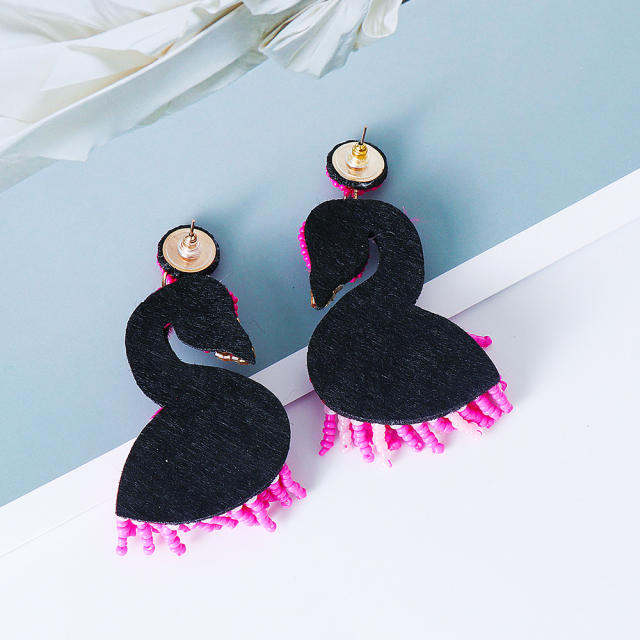 Exaggerated Flamingo earrings