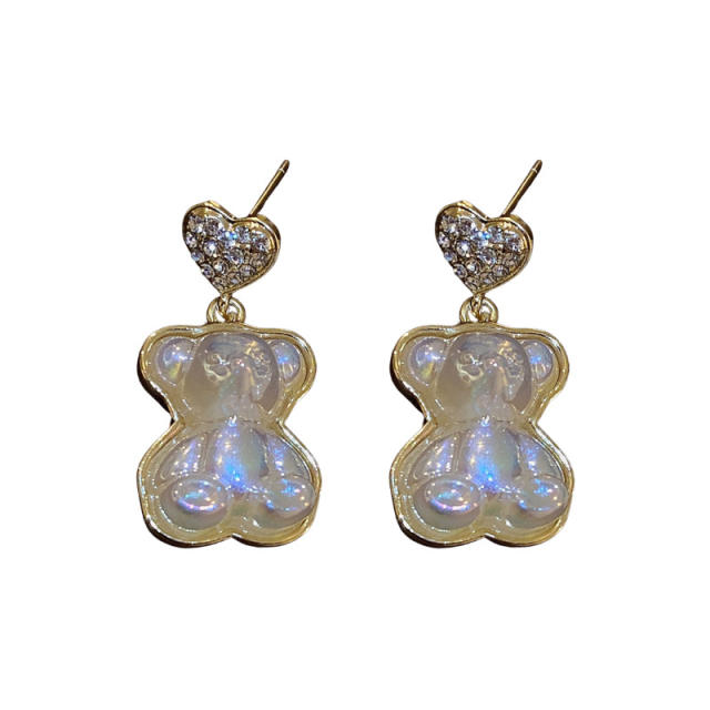 Cute bear drop earrings