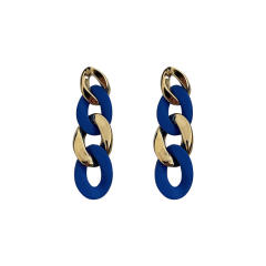 S925 needl blue color series earrings