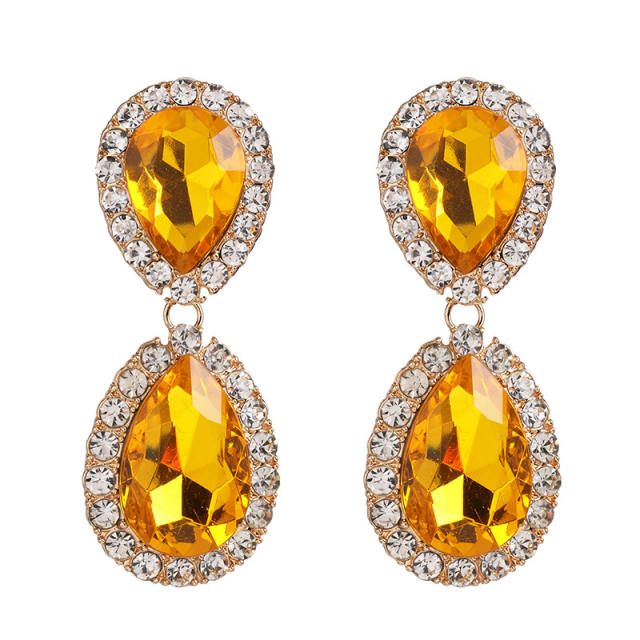 Colored drop earrings