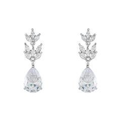 AAA cubic zircon wedding drop earrings