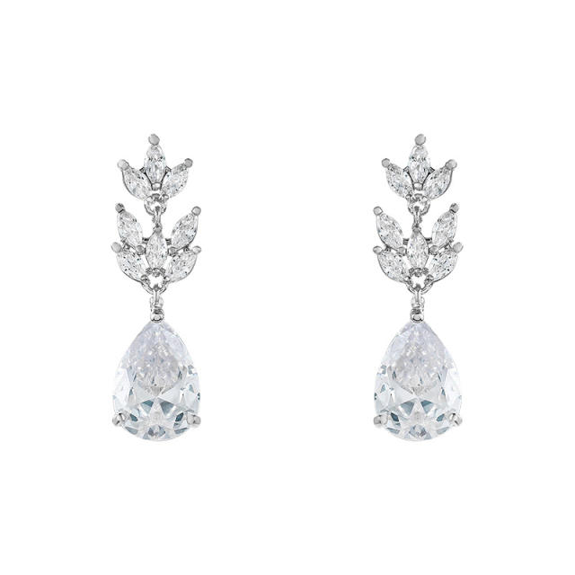 AAA cubic zircon wedding drop earrings