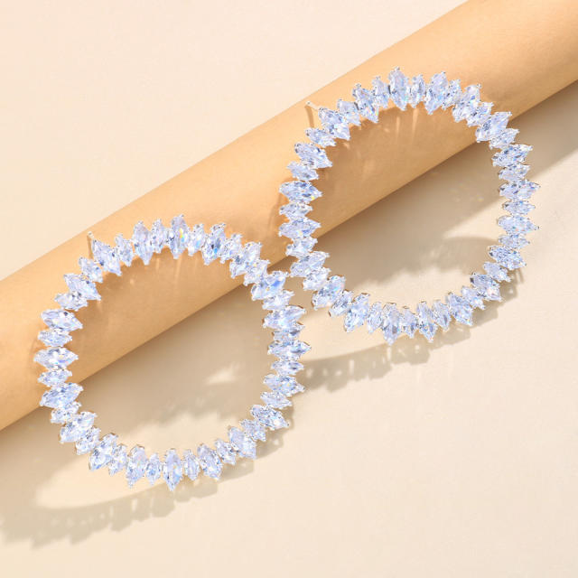 Elegant diamond ring earrings