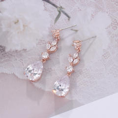 Crystal drop earrings for bridal