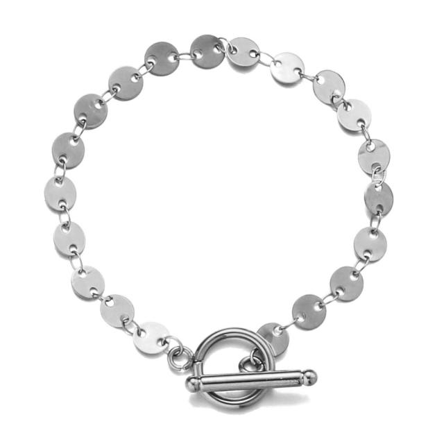Korean fashion stainless steel bracelet toggle bracelet
