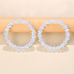 Elegant diamond ring earrings