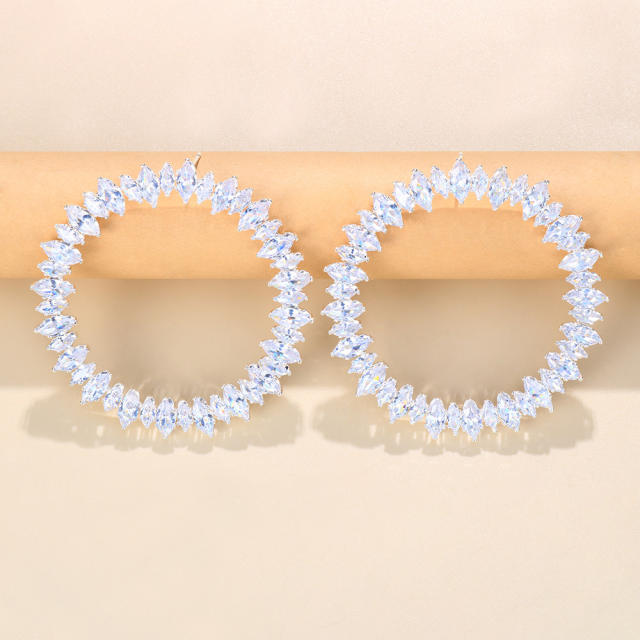 Elegant diamond ring earrings
