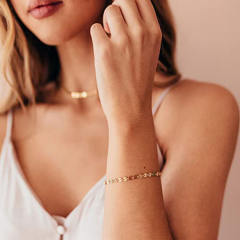 Korean fashion boho dainty stainless steel bracelet