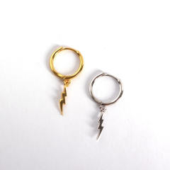 S925 lightning drop huggie earrings