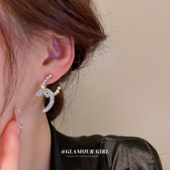 Crystal unique design ear studs