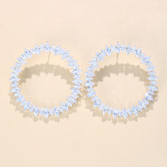 Elegant diamond ring earrings