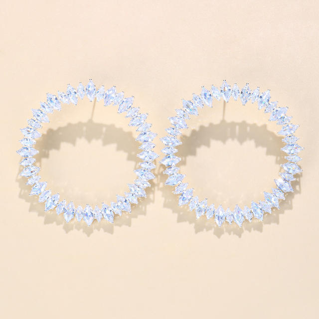 Elegant diamond ring earrings
