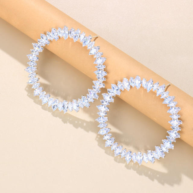 Elegant diamond ring earrings