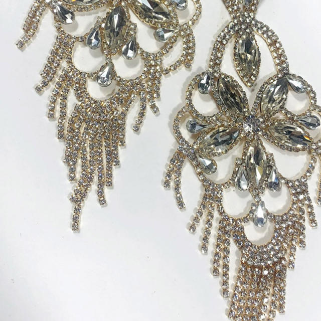 Luxury statement tassel earrings