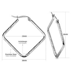 Occident fashion heart stainless steel earrings hoop earrings
