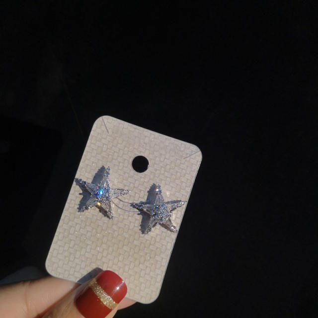 Diamond star ear studs