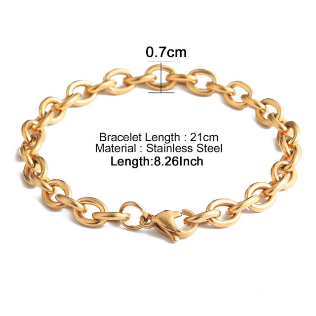 Elegant stainless steel bracelet chain bracelet